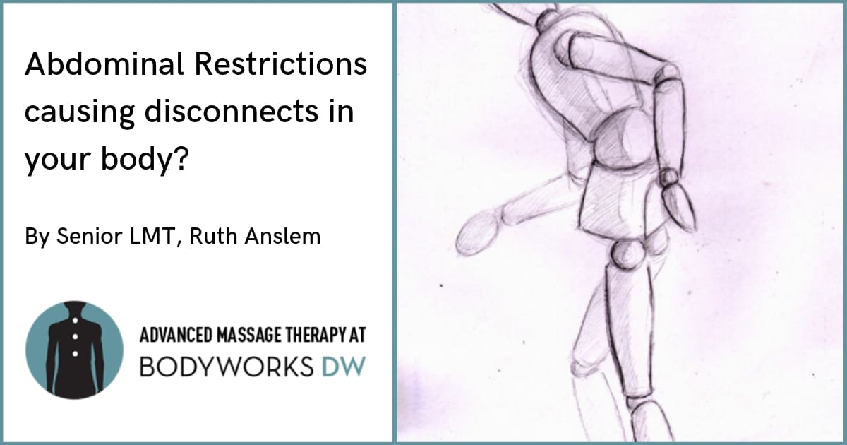 massage therapy for abdominal adhesions: Abdominal Restrictions causing disconnects in your body?