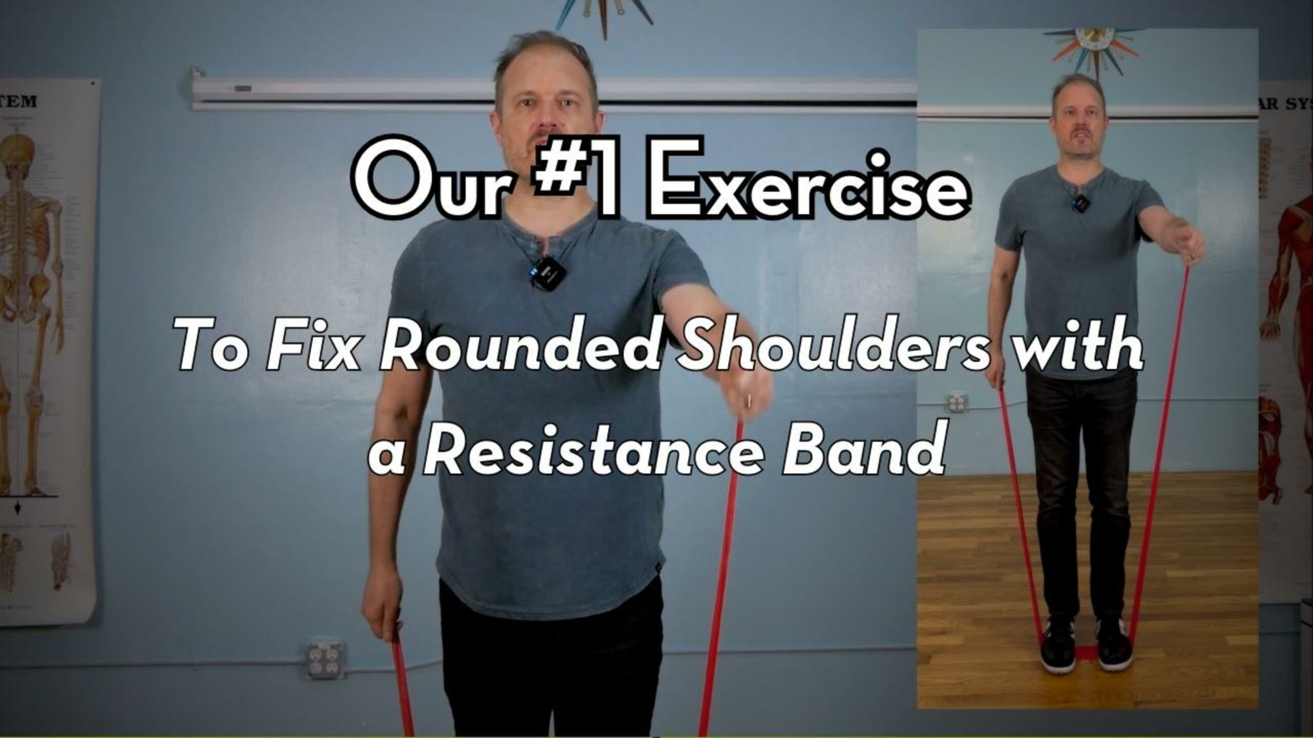 How to Fix Rounded Shoulders with a Resistance Band - Our #1 Exercise